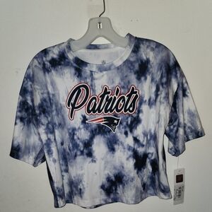Patriots Tie-Dye Girls Top - Blue